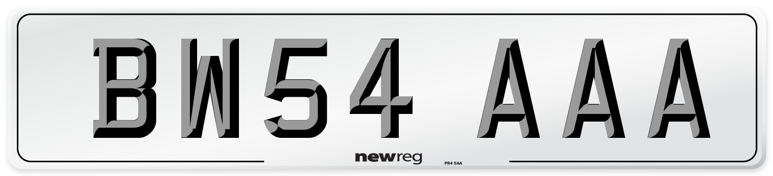 BW54 AAA Number Plate from New Reg